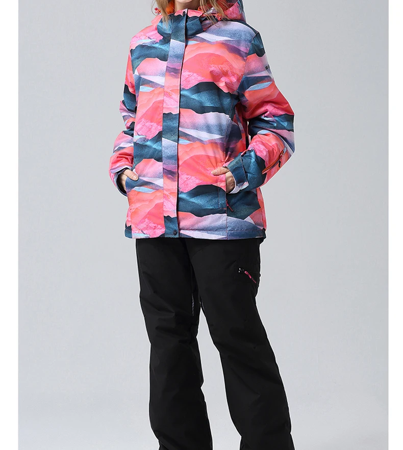 SEARIPE зимний лыжный костюм женский высококачественный лыжный жакет+ брюки зимний теплый водонепроницаемый ветрозащитный лыжный Сноубординг женский лыжный костюм s