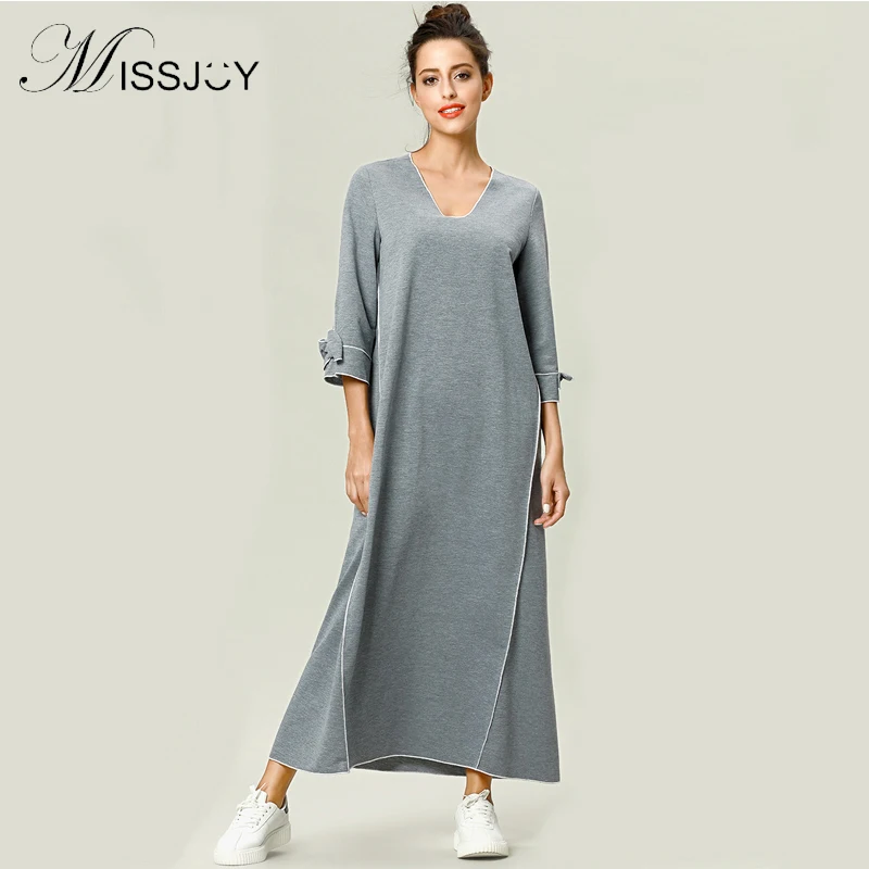 MISSJOY 2018 осенняя одежда Для женщин пикантные 3/4 с v образным вырезом и Повседневное