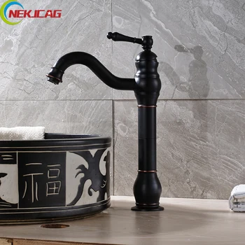 

Wholesale and Retail Oild Rubbed Bronze Waterfall Bath Faucet Tall Rotation Basin Sink Mixer Tap Free Shipping
