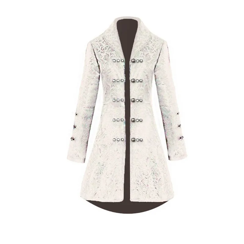 buy Long Life Women's Fashion Jacquard Punk Jacket Party Cosplay Retro Button Coat Cardigan Tops Jaquet