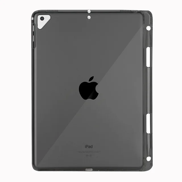 Силиконовый мягкий ТПУ прозрачный чехол для Apple ipad 9,7 /ipad Air/ipad Pro 9,7 дюйма с карандашом - Цвет: Черный