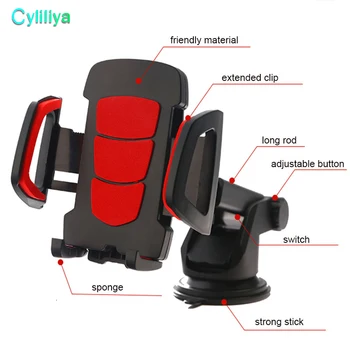 

20pcs Universal Car Holder Cell Phone Holder Easy One Touch with Strong Stick Suction Cup Gps Support Car Phone Mount