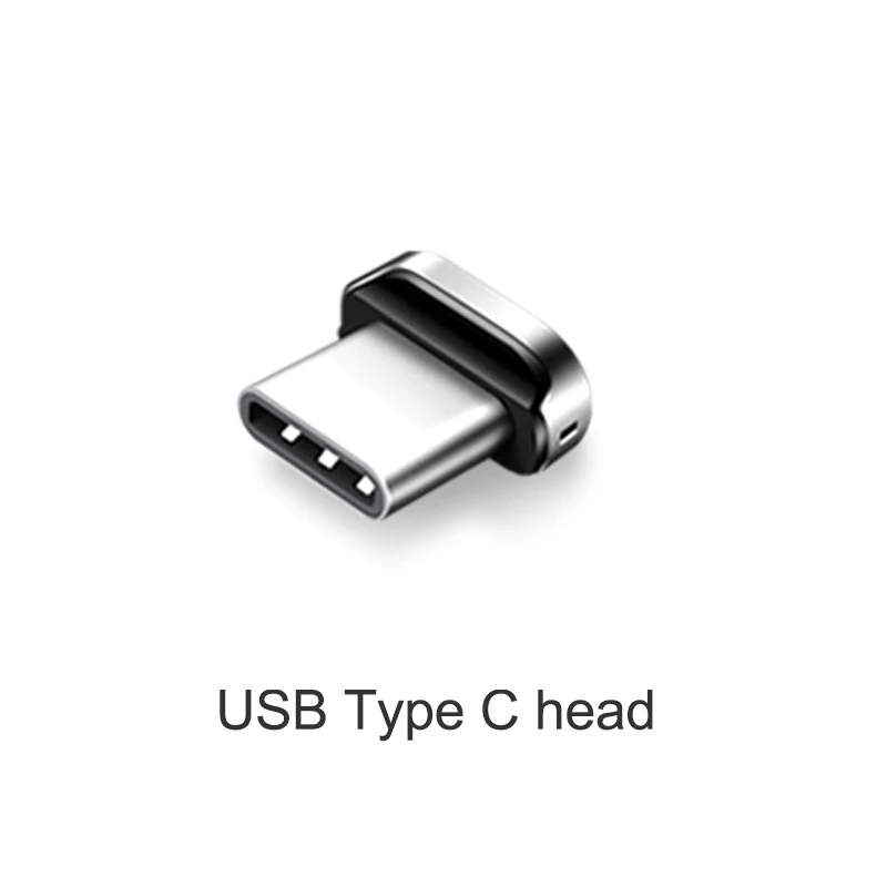 1 м 3 А USB Магнитный зарядный кабель для iPhone usb type c Micro USB 3 в 1 Магнитный зарядный кабель для iPhone X XR 8 7 6 - Цвет: TYPE C head