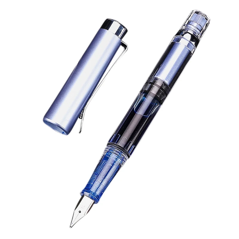 Красочная прозрачная перьевая ручка мелкая перо для студентов канцелярские принадлежности для письма - Цвет: Лаванда