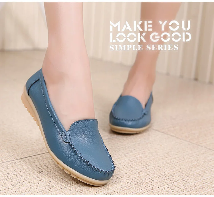 AH 168-New Arrival Cow Leather Women Loafers-28