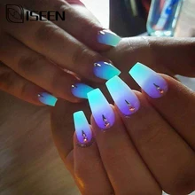 10 цветов светящийся порошок для ногтей безопасность без излучения блеск для ногтей порошок Неон фосфор порошок для ногтей Блестящий порошок светящийся в даре