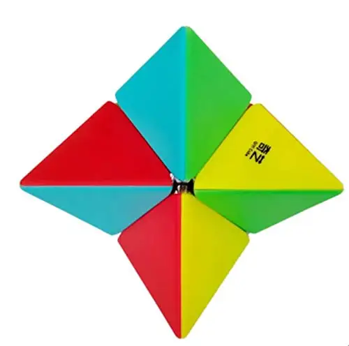 Кубер скорость Qiyi Пирамида stickerless speed Cube Qiyi 2x2 куб головоломка