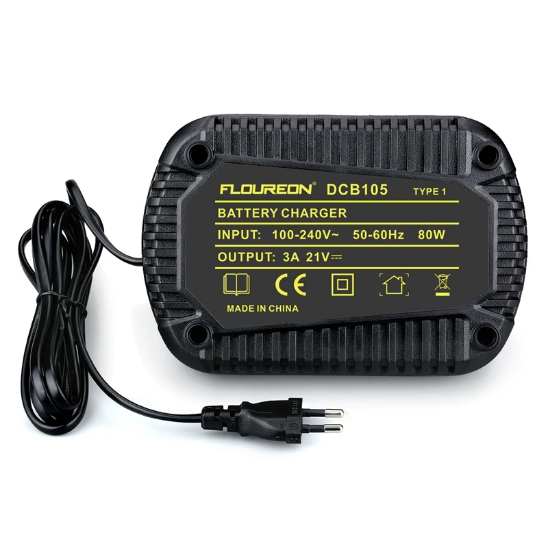 12V Max и 20V Макс литий-ионный Батарея Зарядное устройство 3A для Dewalt 10,8 V 12V 14,4 V 18V 20V Dcb101 Dcb115 Dcb107 Dcb105 Батарея штепсельная вилка европейского стандарта