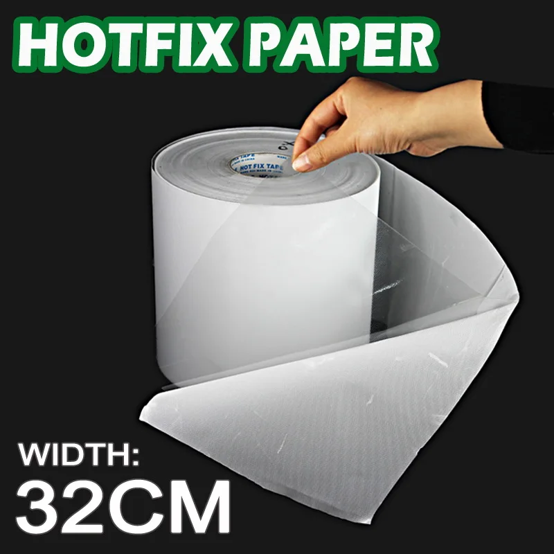 

32CM wide Hot fix paper tape iron on heat transfer film super adhesive quality to DIY HotFix rhinestone crystal on garment tools