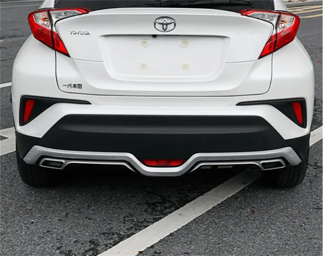 Rear Bumper Lip Diffuser For Toyota C-HR (2016-2023) - Black ABS Spoiler Under Lip Body Kit