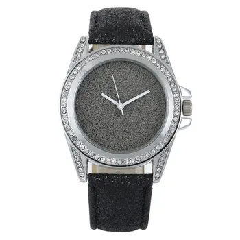 

FUNIQUE Full Rhinestone Men Women Clock Watch Leather Quartzwatch Analog Shiny Ladies Bracelet Wrist Watches For Dropshipping