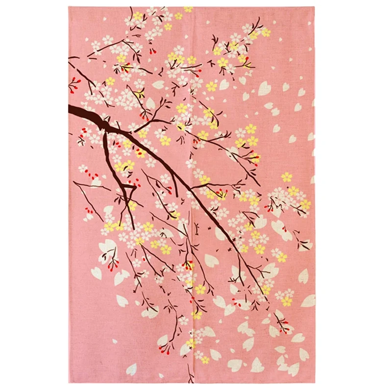 

Japan Beimen Road Shower Curtain Cherry Blossom Japanese Fabric Printing Curtain Tapestry