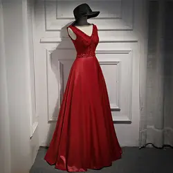 Сексуальное Бордовое платье с v-образным вырезом, украшенное кристаллами и бисером, кружевное платье vestido de festa Longo с открытой спиной