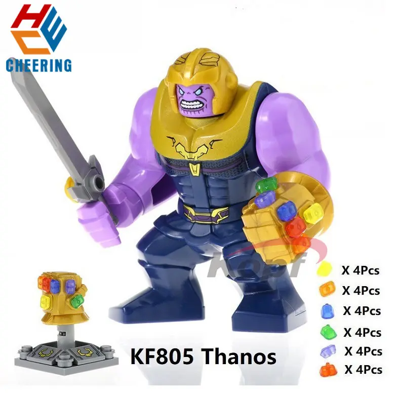 KF805 20Pcs No Box 20 шт. оптом строительные блоки фильм 4 персонажа Халк Супер Герои 7 см большие модели игрушки; лучший подарок для детей DL 0316 - Цвет: KF805 20Pcs No Box