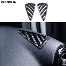 Углеродного волокна приборной панели консоли вентиляционное отверстие отделкой Стикеры автомобиля спереди выход воздуха крышка Стикеры стиль для Mazda CX-3 CX3 c491