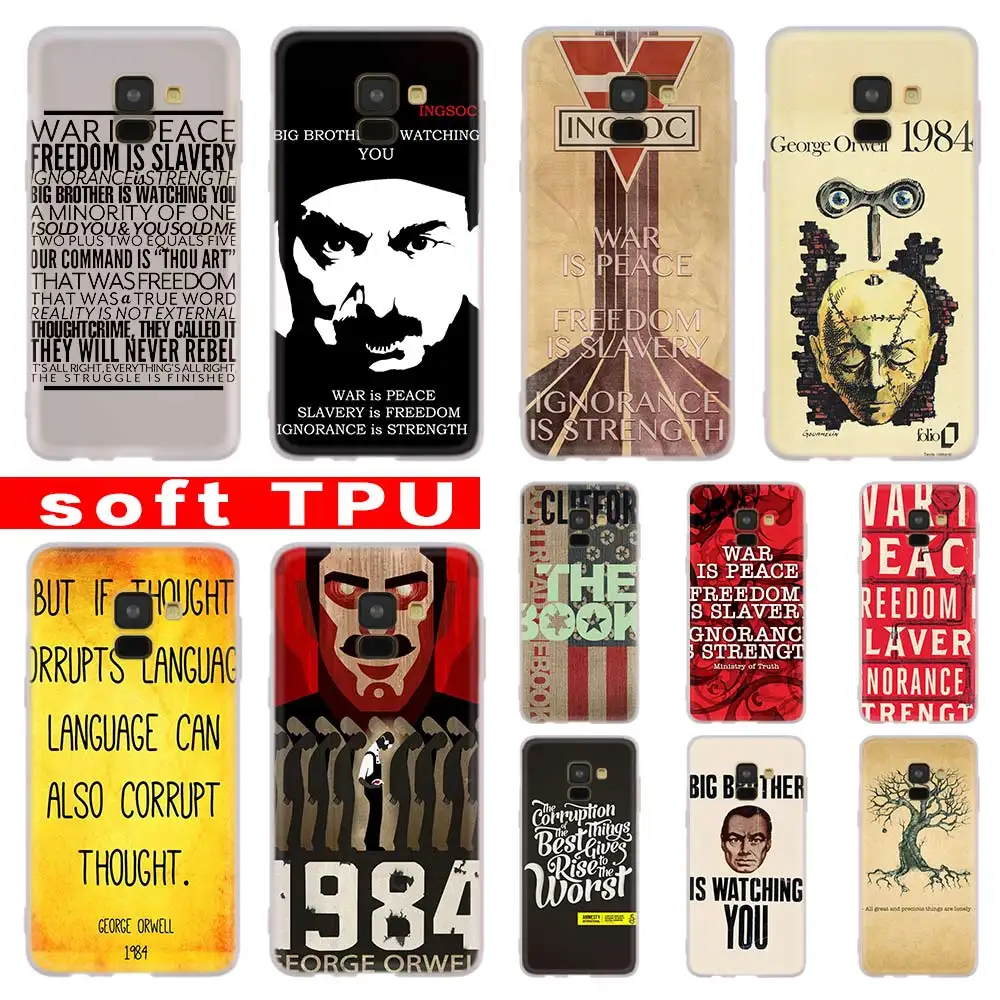 Чехол для Samsung Galaxy A80 A90 A8 A6 Plus A5 A3 A7 2018 2017 2016 A50 A30 A40 A70 A10 A2 CORE 1984 George Orwell|Бамперы| |