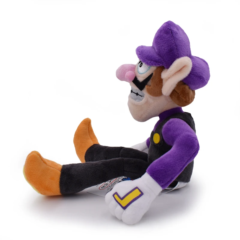 1Pcs 11inch 27cm Super Mario Plush Doll Soft Purple Waluigi Plush Toys Free Shipping