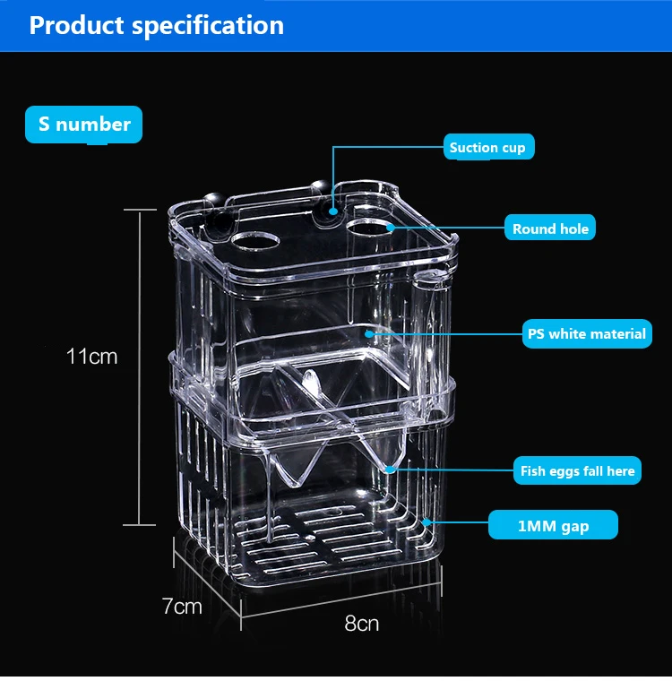 Многофункциональная высокая прозрачная рыбоводство изоляционная коробка аквариума Заводчик Аквариум двойной Гуппи инкубатор
