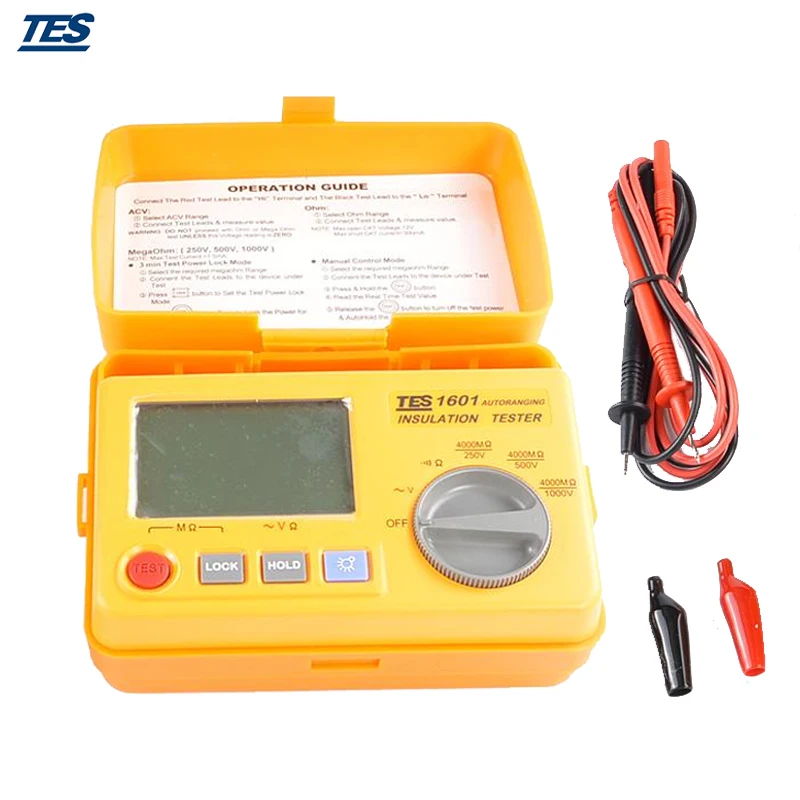 

TES-1601 Auto Ranging Insulation Tester