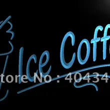 LB360-ледяной кофе Cafe напитки светодиодный неоновый свет знак домашнего декора ремесла
