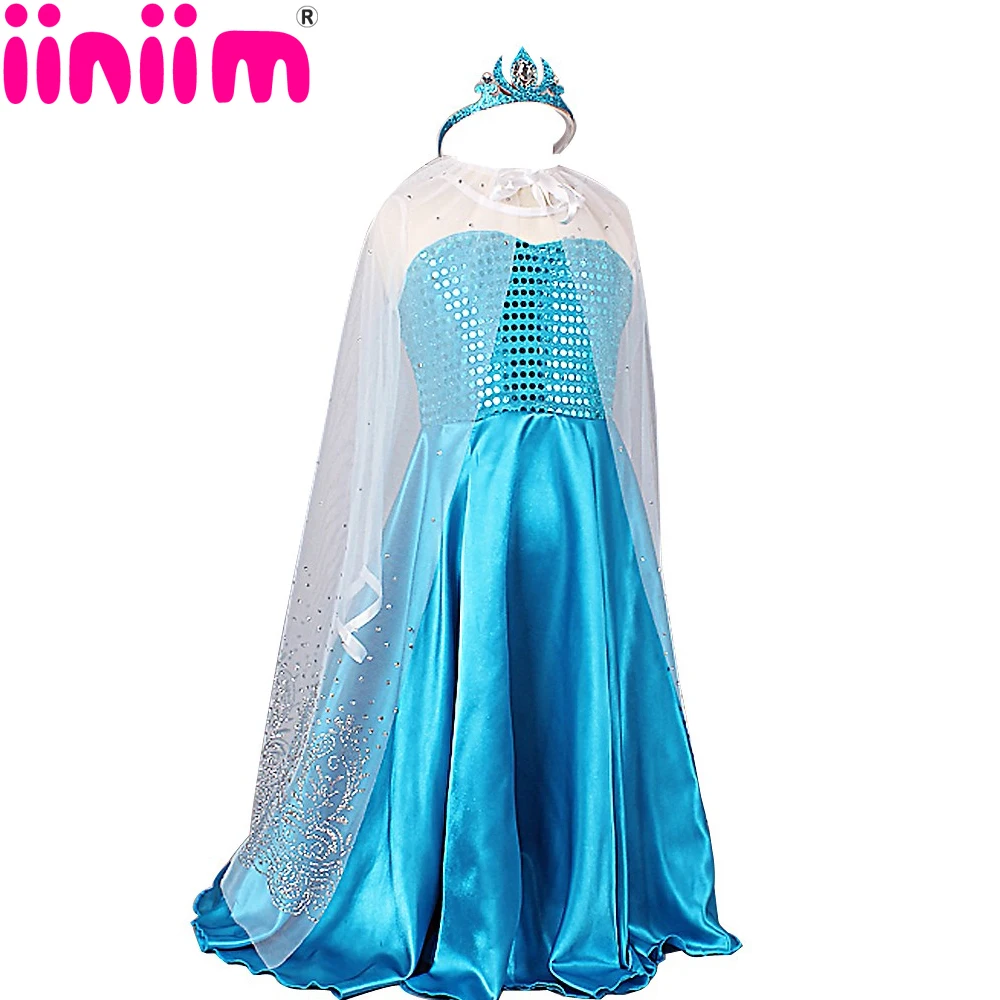 

reine des neiges Children's Princess Girl Dress Kids Anna Elsa Costumes Dresses for Girls The Snow Queen Toddler Girls Clothing