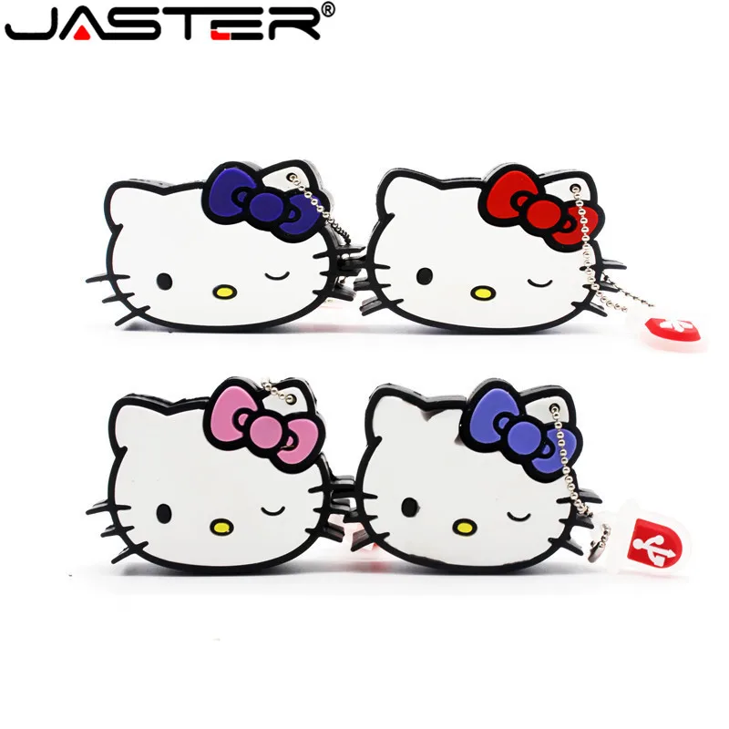 JASTER Hello kitty, usb флеш-накопитель, милая флешка, 4 ГБ, 8 ГБ, 16 ГБ, 32 ГБ, 64 ГБ, карта памяти, u-диск, usb 2,0, флеш-накопитель