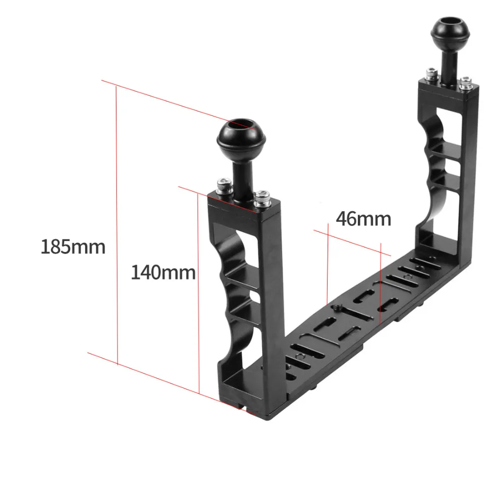 Новая ручка алюминиевый сплав лоток стабилизатор установка для подводной камеры корпус чехол для дайвинга лоток крепление для GoPro DSLR смартфонов