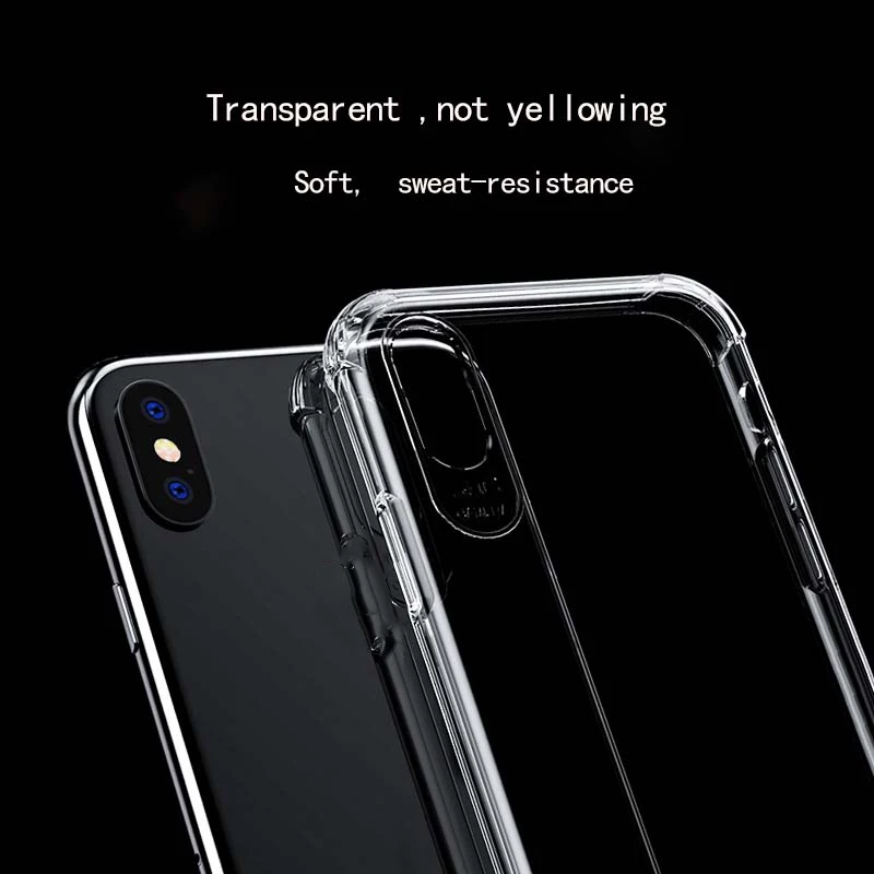 

Air Cushion Shockproof Case For iphone 7 8 Plus soft Silicone Phone Cover For iphone X XS MAX XR Case