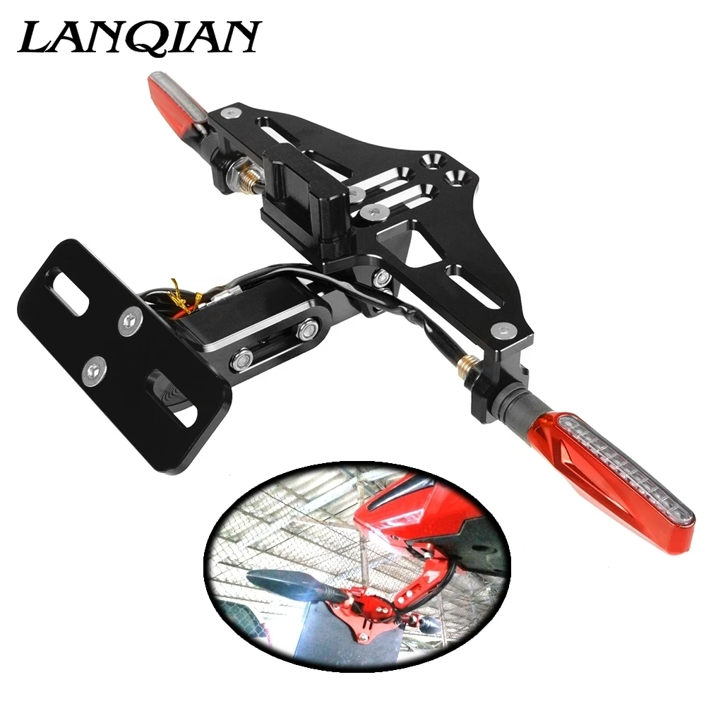 

Universal Motorcycle License Plate Bracket Holder For YAMAHA MT03 MT25 TMAX 500 530 XP500 XP530 MT125 R125 XMAX 125 200 250 400