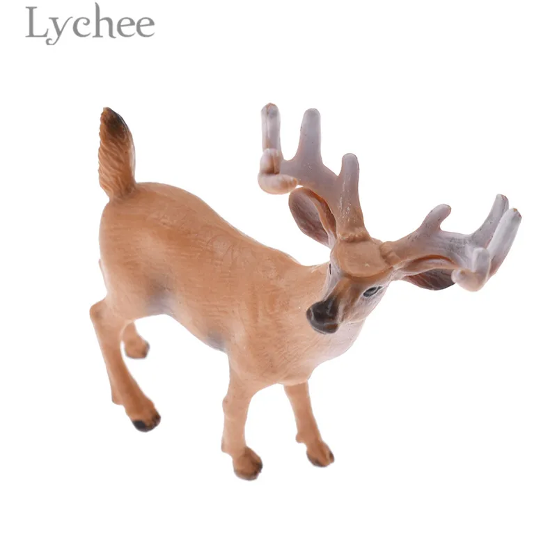 Lychee реалистичная модель оленя фигурки дизайнерские животных домашнее украшение