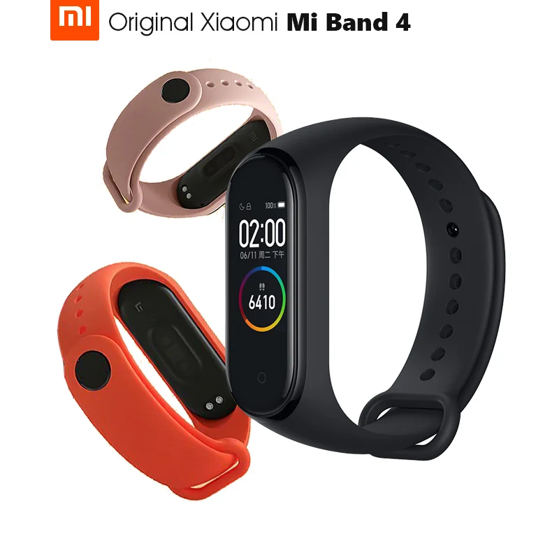 Xiaomi Mi Band 4 Smart Band 4 Браслет фитнес-браслет Музыкальный контроль браслет Bluetooth 5 AMOLED цветной сенсорный экран