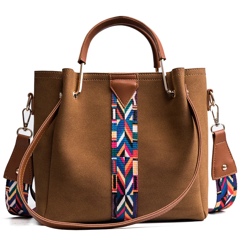 Fashion PU Leather Colorful Strap Shoulder Bags Women Composite Bag ...