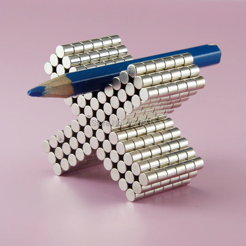 

100pcs cylinder 4x4mm n50 rare earth permanent industrial strong bulk magnets nickel neodymium magnet