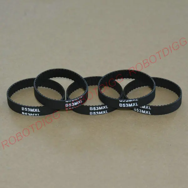 10pcs/lot, MXL Timing Belt, Closed-loop, B53MXL, 3mm 6mm width