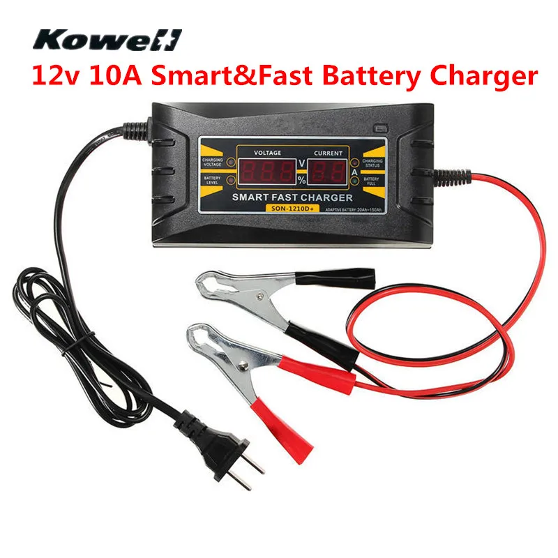 KOWELL Car font b Battery b font Charger 12v Intelligent 10A Automatic Smart Fast font b