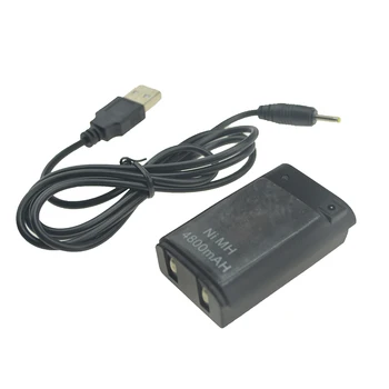 

Black/White 800mAh Rechargeable Pack Battery with USB to DC Charging Cable for Xbox 360 Wireless Controller