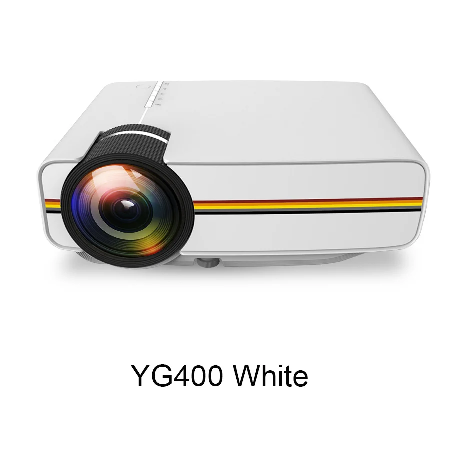 Salange YG400 видеопроектор проводной синхронизация дисплей для домашнего кинотеатра кинопроектор с HDMI USB VGA AV Mini Beamer Proyector - Цвет: YG400 White