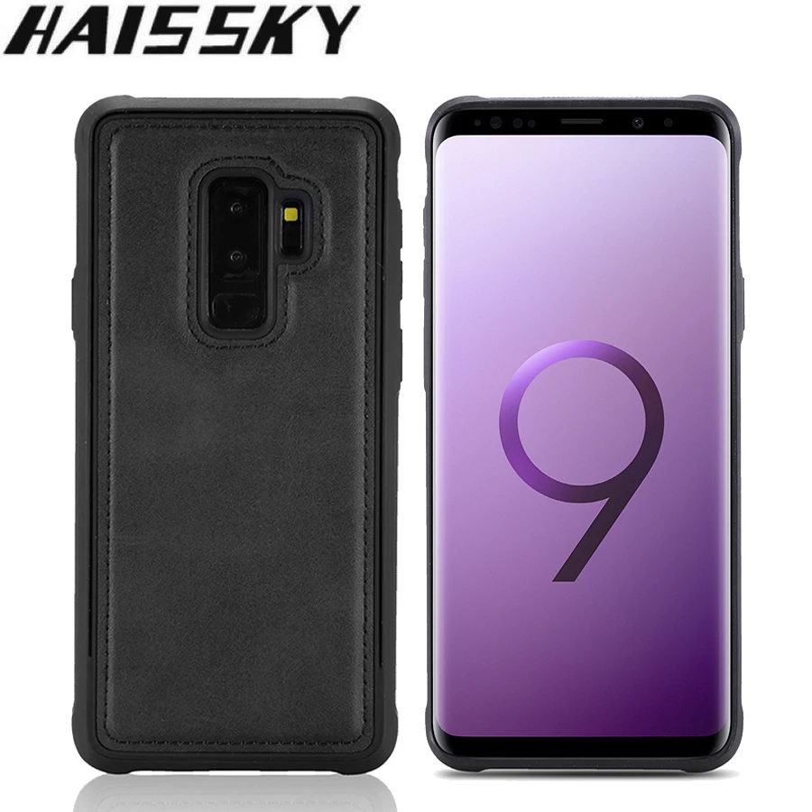 Vintage PU Leather Case For Samsung Galaxy S9 S8 Plus Protective Back Cover Magnetic Car Phone | Мобильные телефоны и