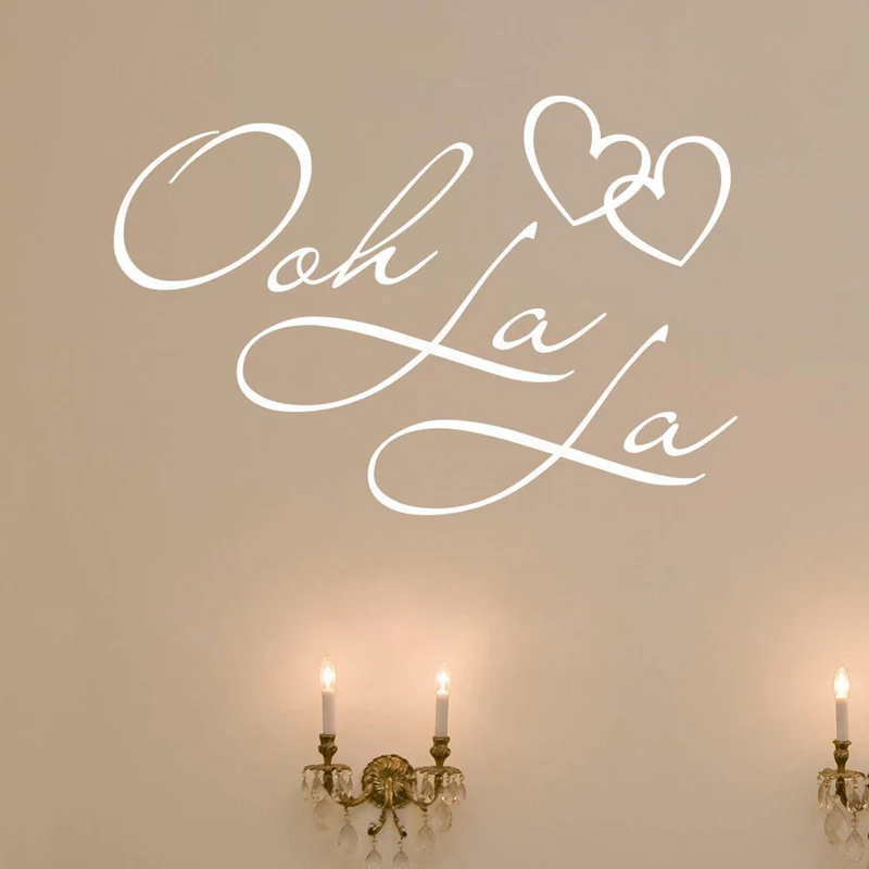 

Free shipping Ooh La La Paris France Hearts Love Quote Vinyl Wall Decal Decor Art Sticker fr201