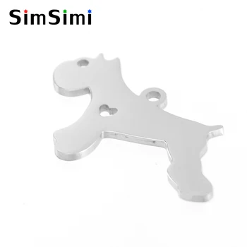 

Simsimi Stainless steel love Schnauzer dog Pendant small charms heart name tags blank pet tags both sides mirror polished 10pcs