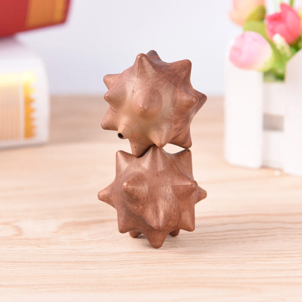 1pc Thai Massager Roller Massage Vietnam Traditional Ball Design Fragrant Wood Body Foot Reflexology Acupuncture Therapy