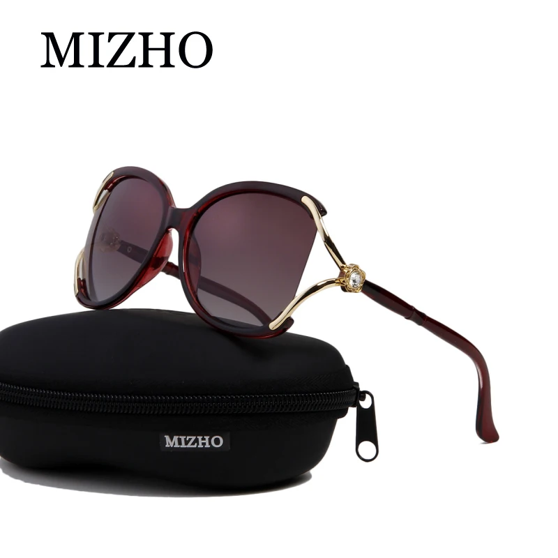 MIZHO 717a6 Luxury Solarized Somen Vidrio Sunglasses Women Polaroid UV Protection Original Diamond Pattern Brand Design Colored