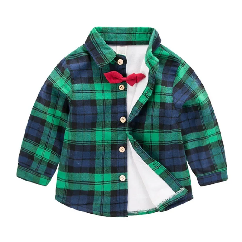 3 цвета новорожденных рубашки с длинным рукавом для маленьких мальчиков и девочек, топ в шахматную клетку Пледы Проверяет топы, блузка, одежда, наряд в - Цвет: PW0170G
