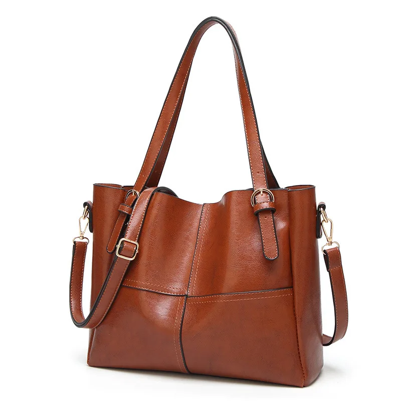 

Genuine leather Women handbags 2018 New design women handbags vintage women shoulder bags large tote women bags Crossbody C624