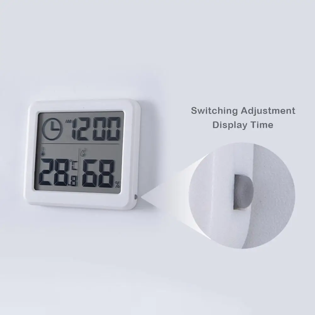 Термометр гигрометр настенные часы офисные электронные температуры и влажности монитор цифровые часы