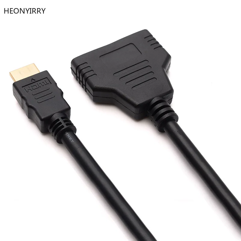 Кабель-разветвитель HDMI 1 Male To Dual HDMI 2 Female Y Splitter адаптер в HDMI HD светодиодный ЖК-телевизор 30 см 1 в 2 Splitter адаптер конвертер