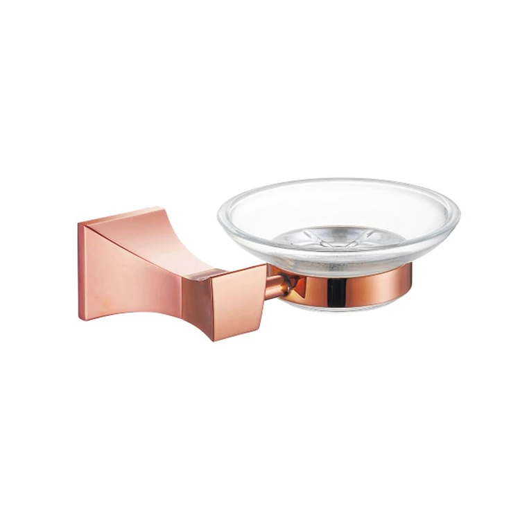 Copper Rose Gold Bathroom Hardware Set Soap Box Soap Dish Ashtray