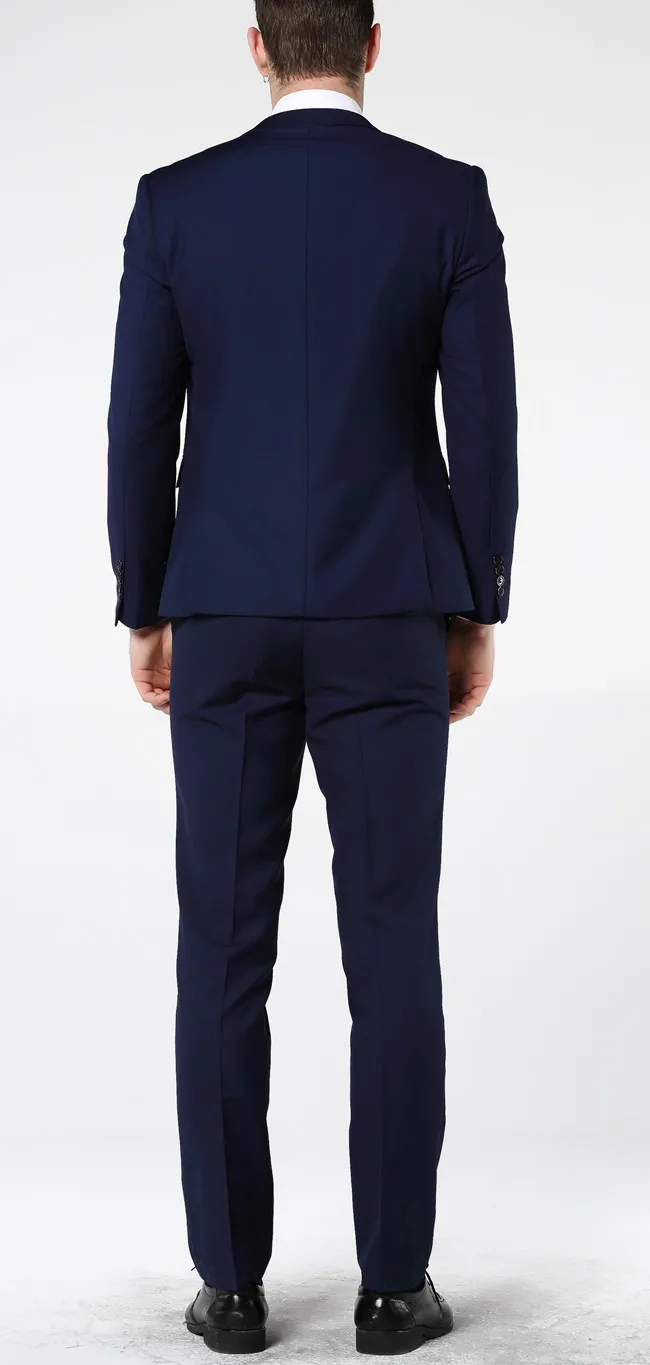 MOGU приталенный мужской костюм-тройка темно-синий костюм мужские свадебные костюмы Мужской Блейзер брюки жилет