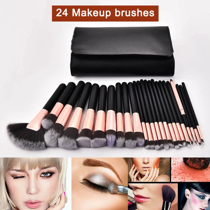

24pcs Makeup Brushes Set Eye Shadow Highlights Eyebrow Powder Makeup Brushes Set Cosmetic Tools Kit FM88