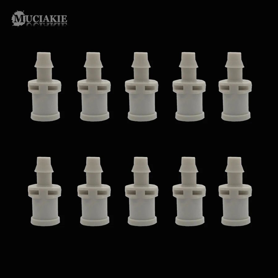 

MUCIAKIE 20PCS 1/4'' Barbed Connector for Micro Irrigation Drip Fitting Garden Water Connector for 4/7mm Hose 6mm Inner Diameter